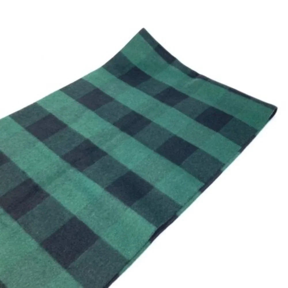 DIOR 95CHE200100 Logo fringe Large format shawl Scarf wool / Angola Green/Black